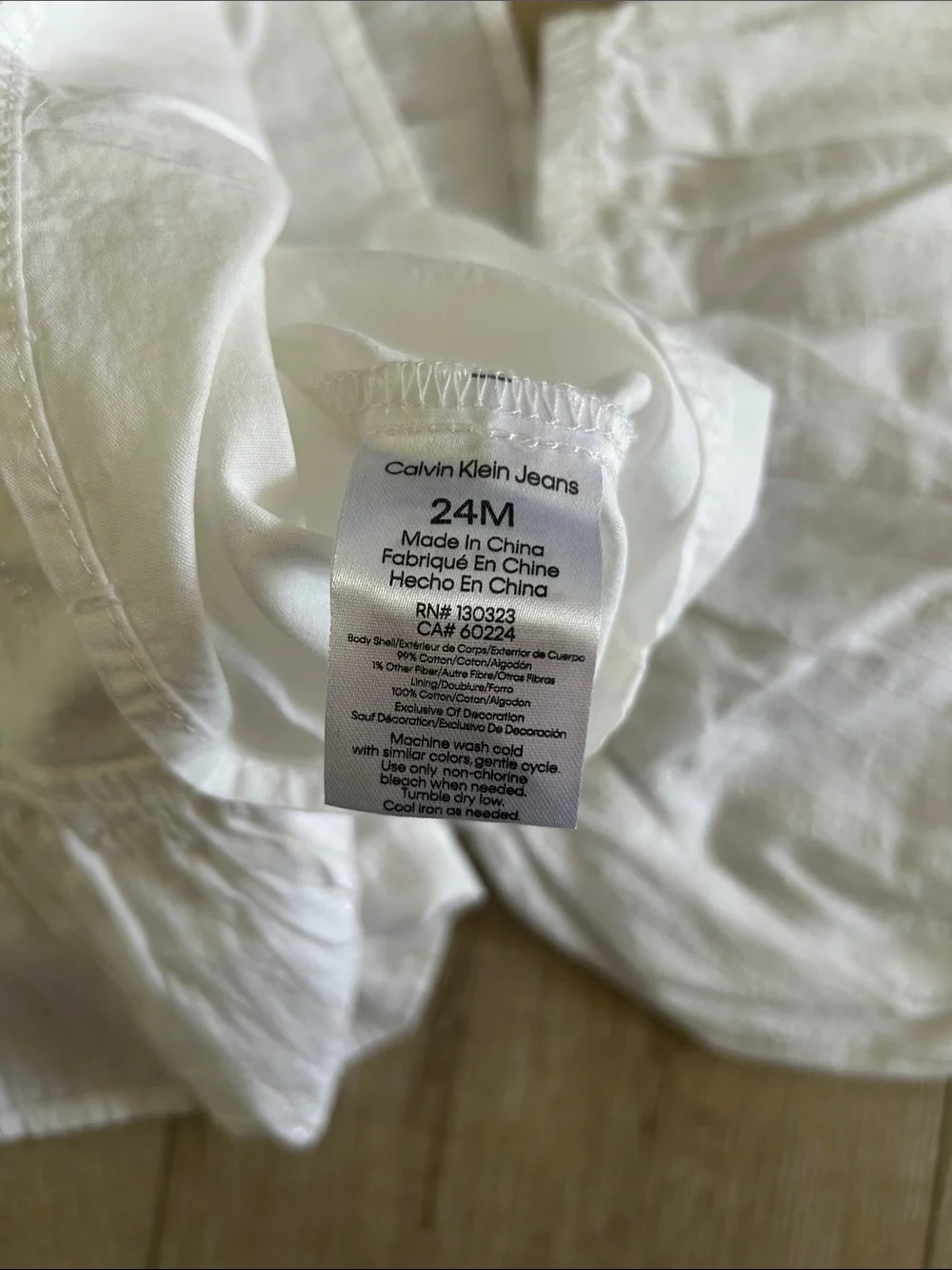 Calvin Klein Jeans Cream Textured A-Line Sundress Set